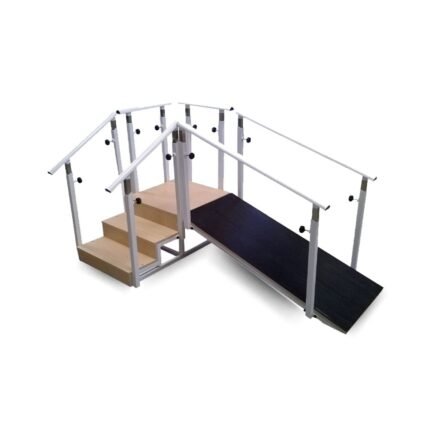 escalera de rehabilitación con rampa