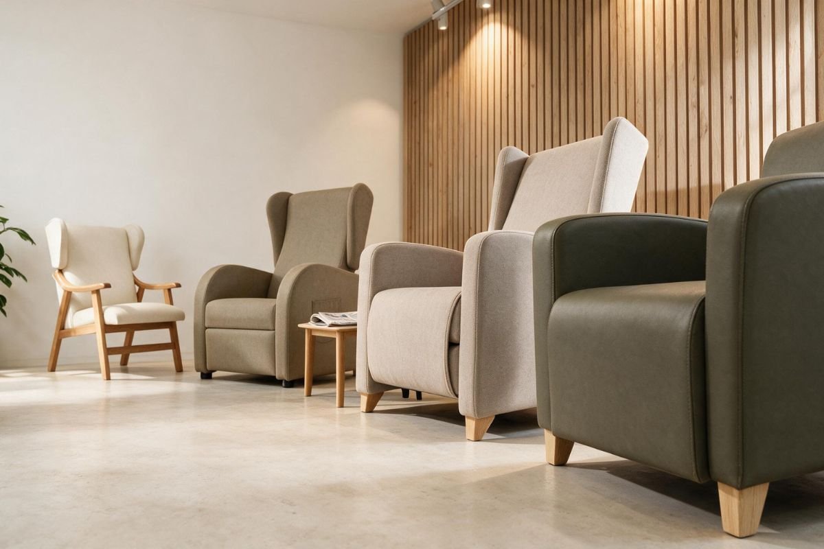 Sillón geriátrico con posicionamiento adecuado como alternativa en residencias libres de sujeciones